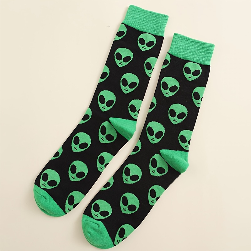 1 Pair Of Pattern Mid-calf Socks For Halloween