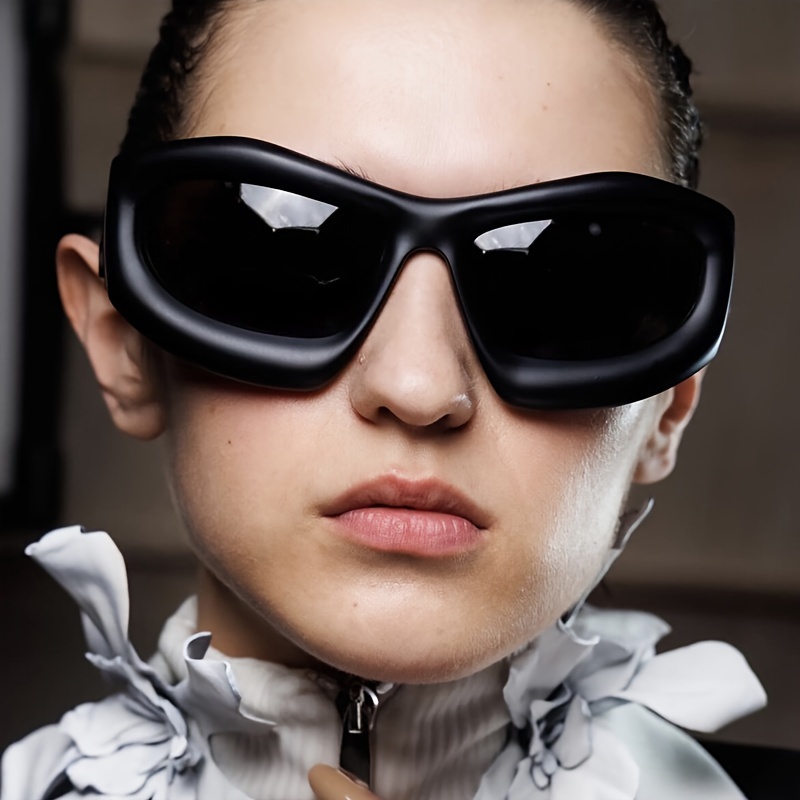 Oversized Wrap Around Sunglasses for Women Men Y2K Jelly Color Fashion Mirrored Sun Shades Shield Goggles,Temu
