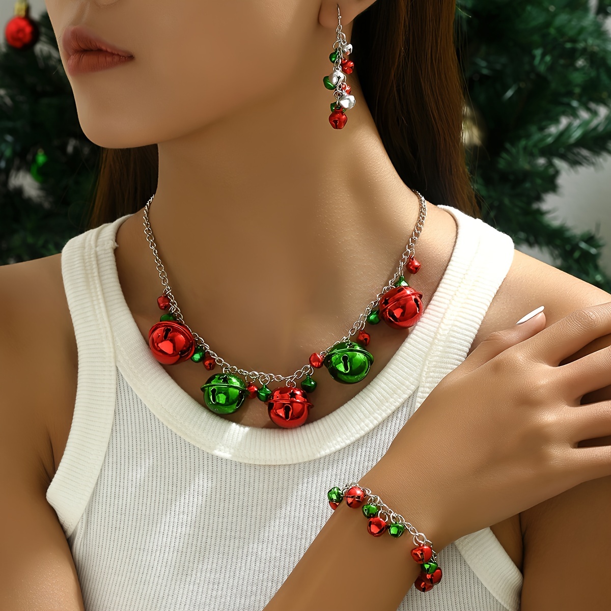 For Girls Necklace Bracelet Earring Ring Set Necklace For - Temu