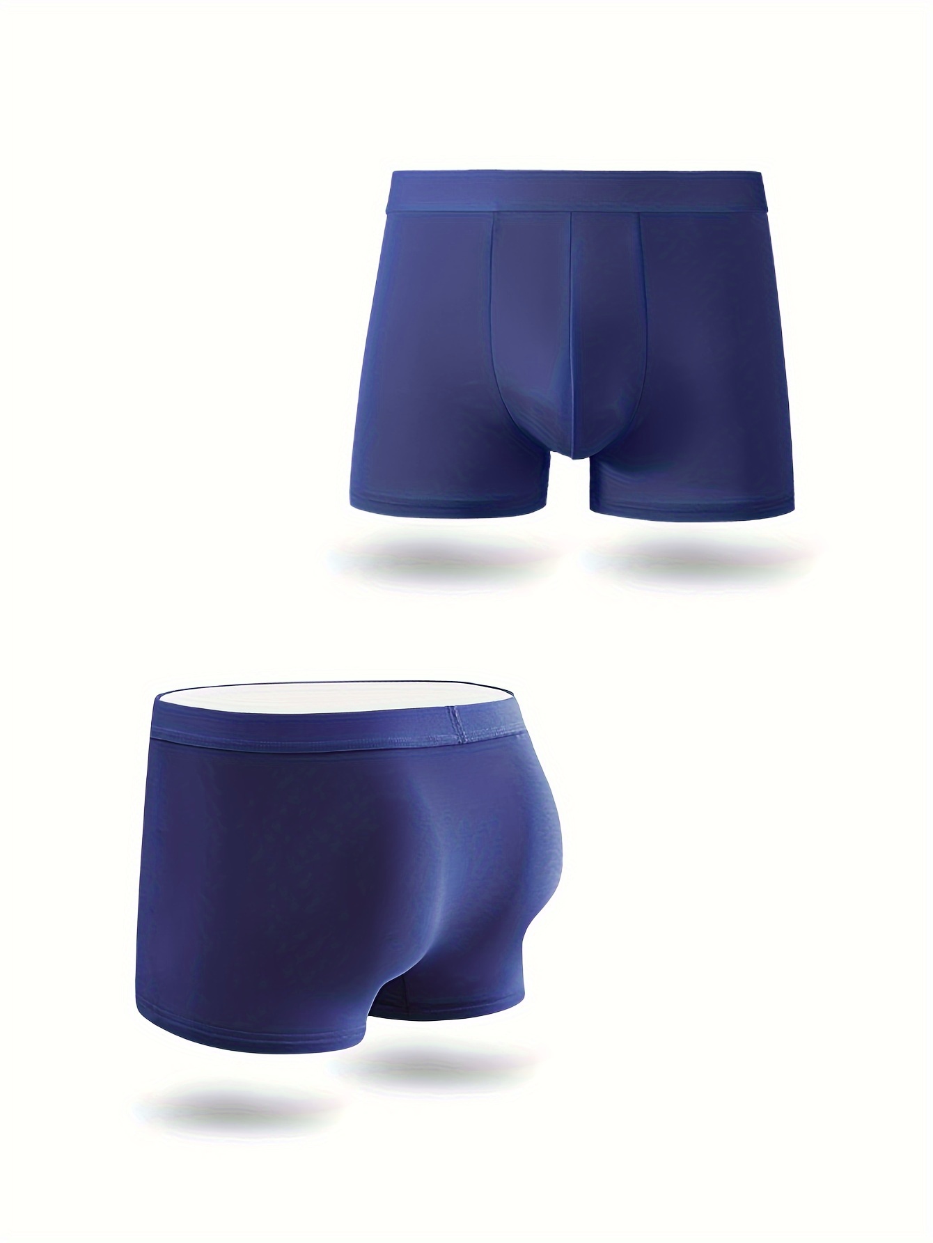 Men's Ice Silk Cool Soft Comfy Seamless Boxers Briefs - Temu Canada