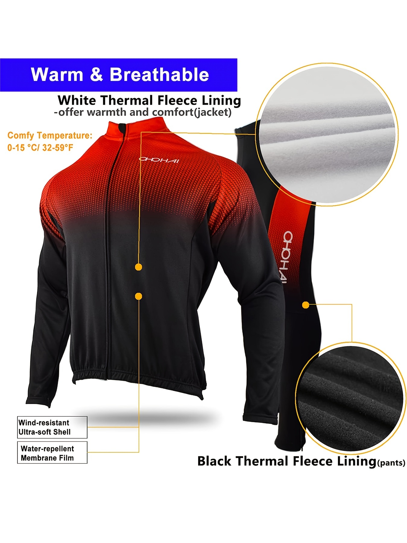INBIKE Thermal Fleece Men's Professional Cycling Pants Padded