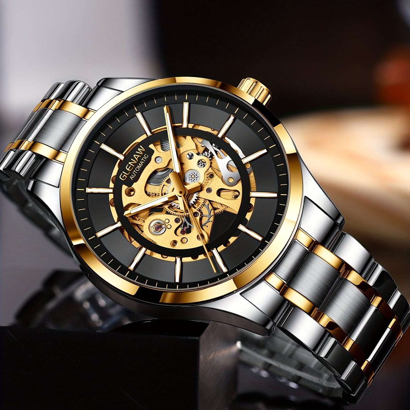 Reloj esqueleto de oro para hombres Relojes automáticos Hombre 2023 Reloj  mecánico deportivo de lujo Acero inoxidable Relogio