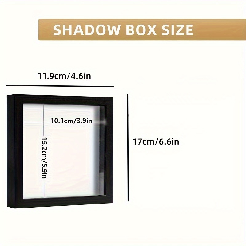 8x8 Shadow Box Frame Display Case with Letter Stickers, 3D Picture Frame,  Display Case Box for Memorabilia, Baby Items, Wedding Memories, Crafts,  Tickets and Photos