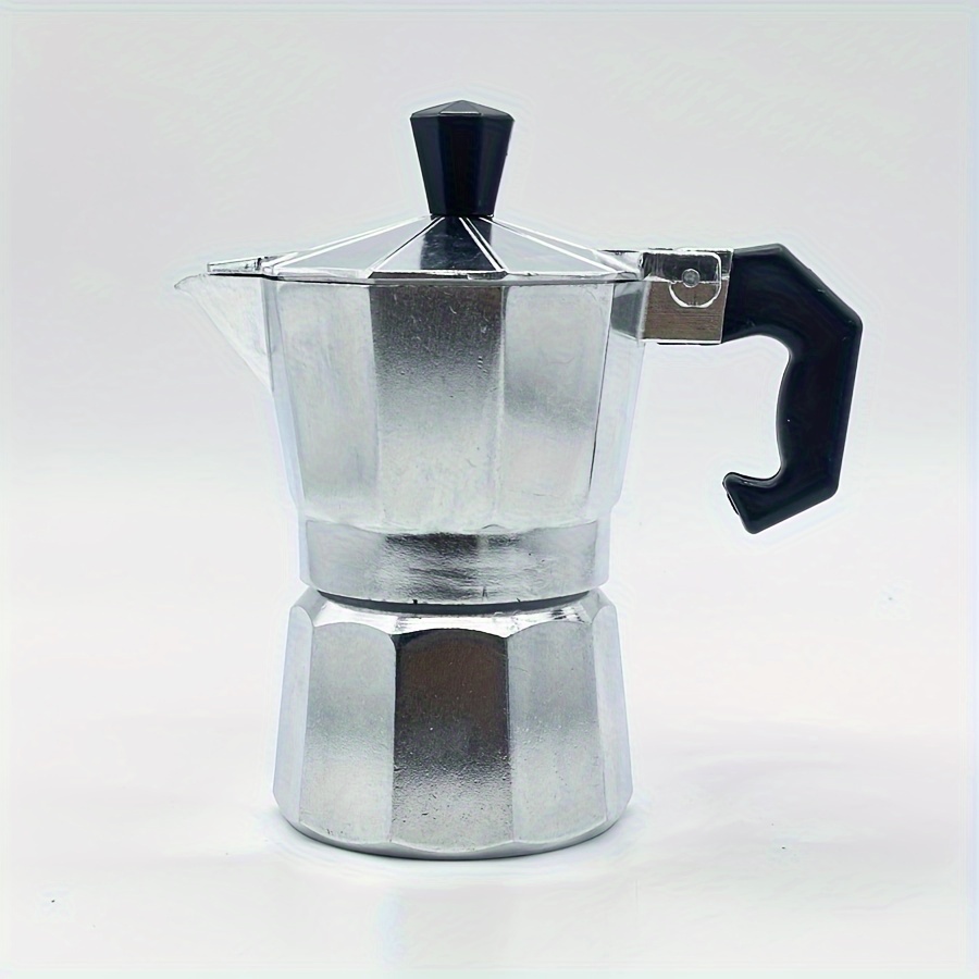 Coffee Maker Mocha Pot Aluminum Stovetop Coffee Maker Moka Pot Coffee Pot  Traveling, Portable, Aluminum Moka Pot, Suitable For Home, Going Out, Black  - Temu