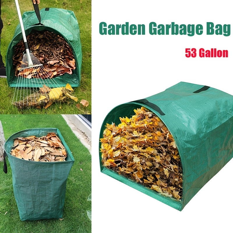 Leaf Bags+ Gloves, Garden Leaf Bags, Heavy Duty Garden Garbage Bag With  Handle, Green Garden Trash Bag, Reusable And Durable Garden Leaf Storage Bag,  Yard Waste Bags, Halloween Pumpkin Leaf Bags, Cleaning