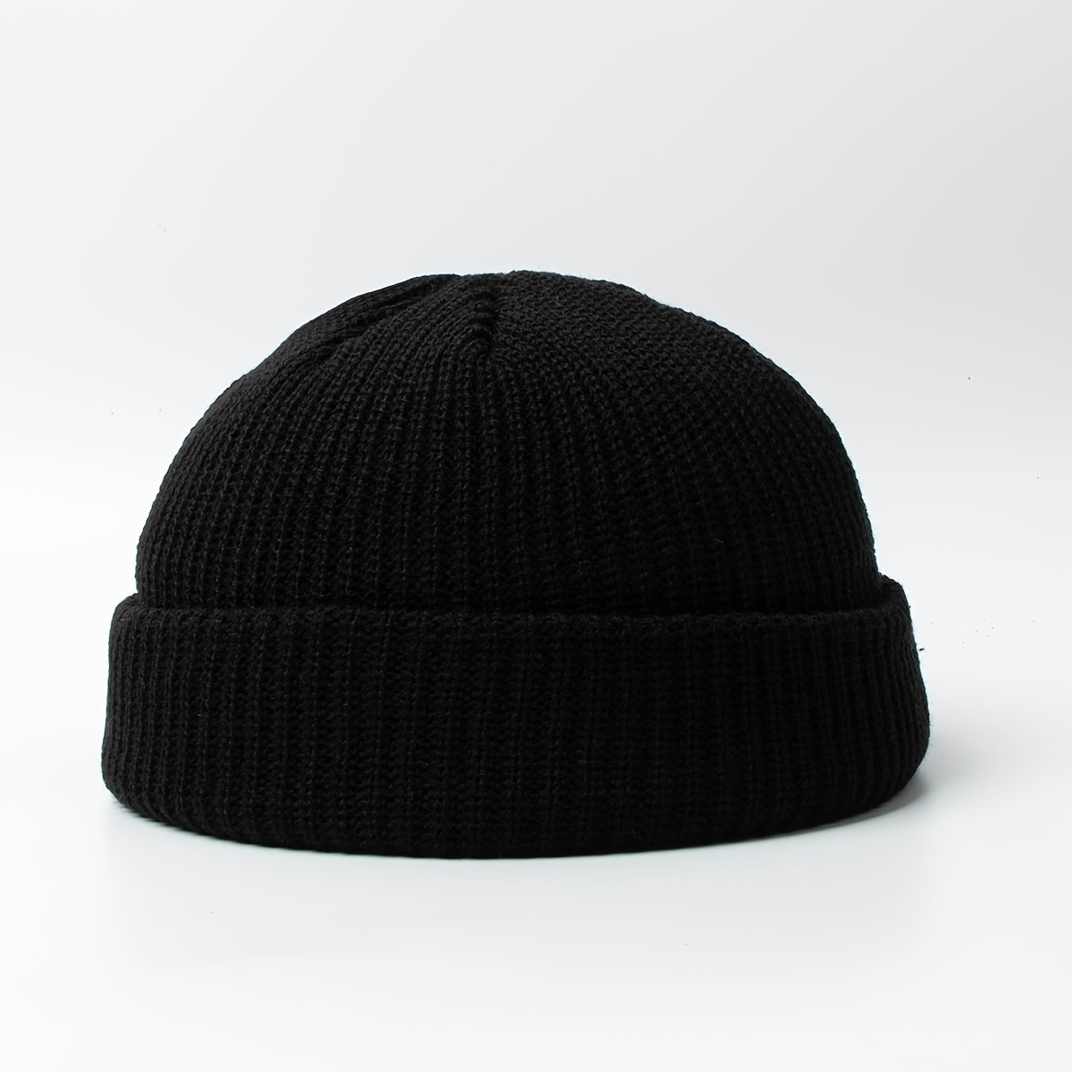 Unisex Knitted Solid Winter Beanie Hat Warm Bonnet Cap