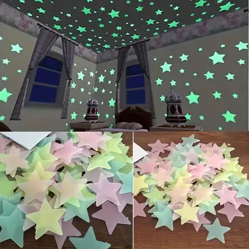 100 pegatinas de estrellas luminosas – Ilumina tu hogar con - Temu