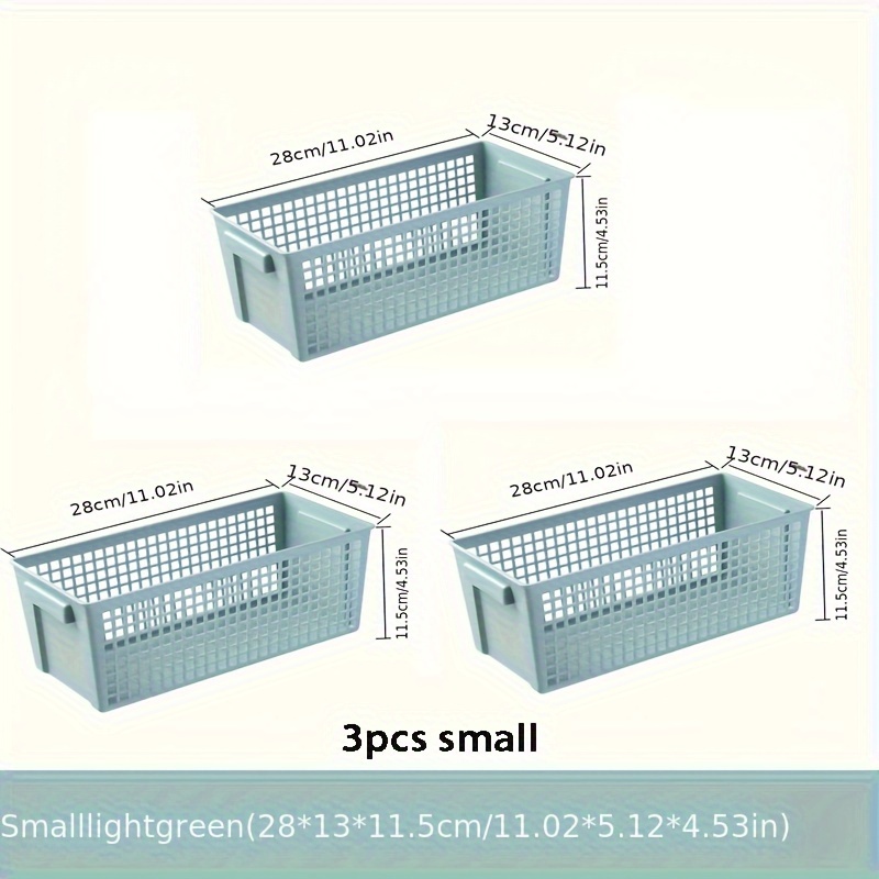 1pc Plastic Storage Basket For Desktop Snacks And Small Items