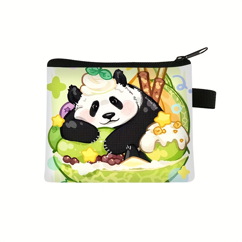 Bolsa De Moedas Com Padrão De Panda De Desenho Animado Kawaii, Bolsa De  Armazenamento Com Zíper De Embreagem, Bolsa Leve E Versátil Para Transporte  - Todas As Bolsas - Temu Portugal