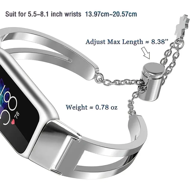 Metal Watch Band Compatible Fitbit Luxe Bracelet Bands - Temu