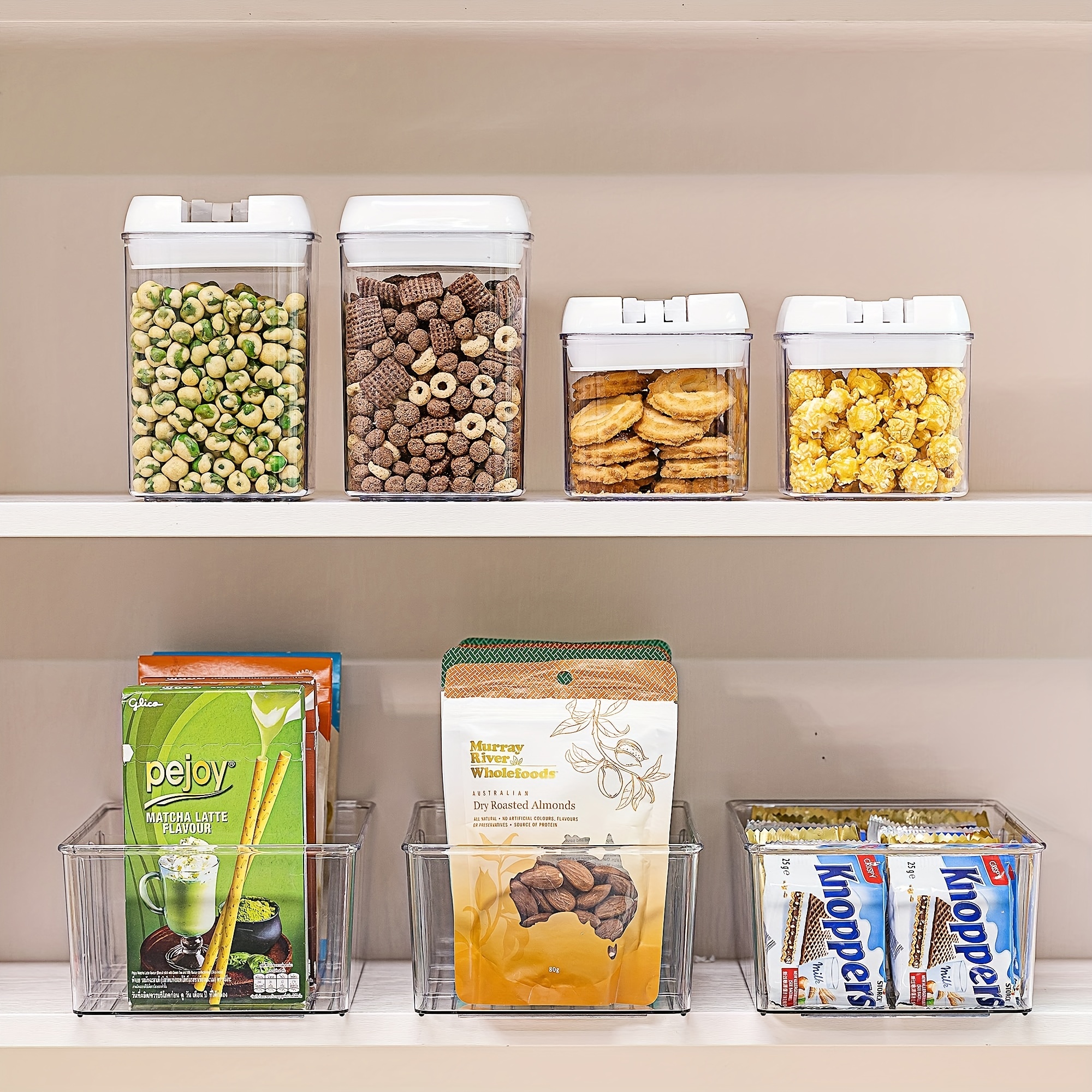Refrigerator Drawer Organizer Bin Clear Fruit Food Jars Storage Box  Transparent Fridge Storage Bin Containers for Pantry Freezer