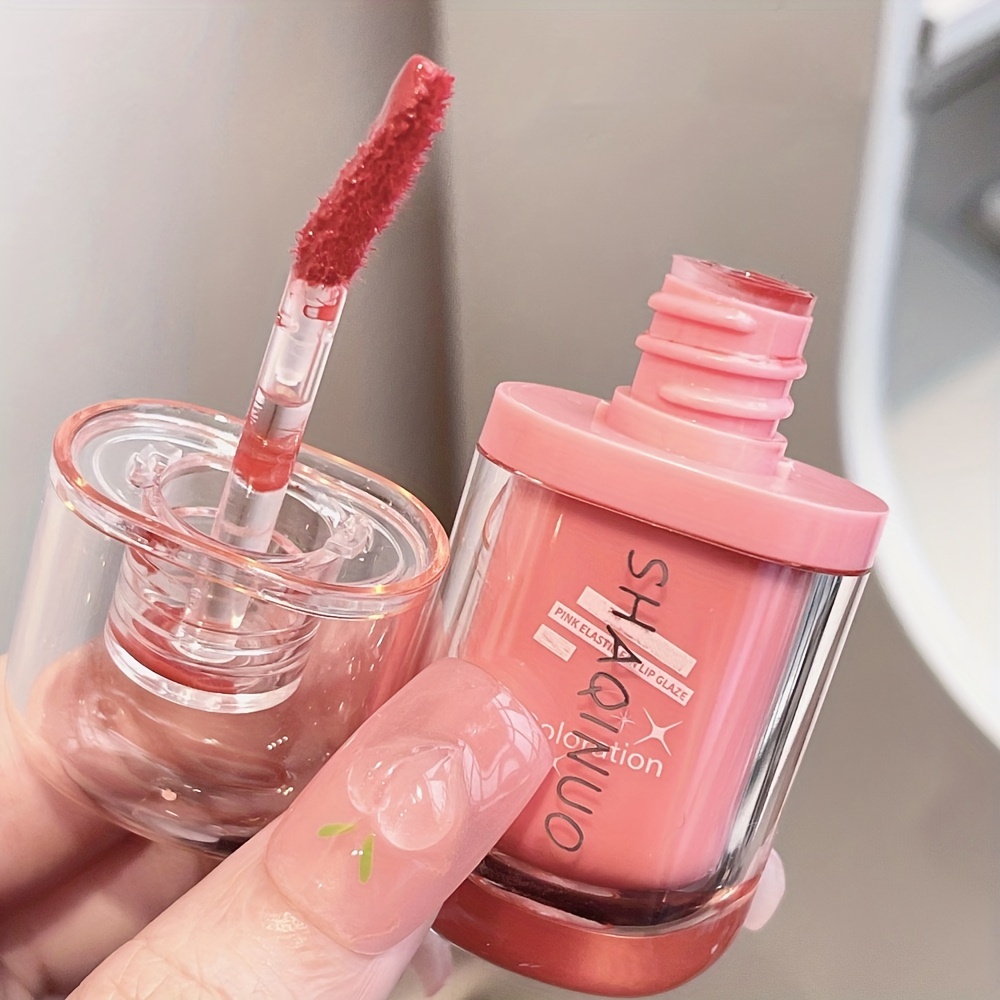 6-color Lustrous Lip Glaze - Long-lasting, Smudge-proof, Plumping Lip Tint  With Ice Cube Packaging - Temu United Arab Emirates