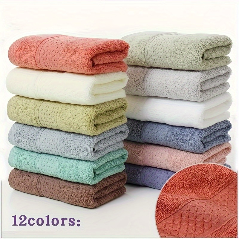 Bath Towel Washcloth Cotton Towel Set, Solid Color Soft Absorbent Towels,  Multipurpose Use For Hotel, Bathroom, Shower, Spa, Sauna, Multi Color  Options - Temu