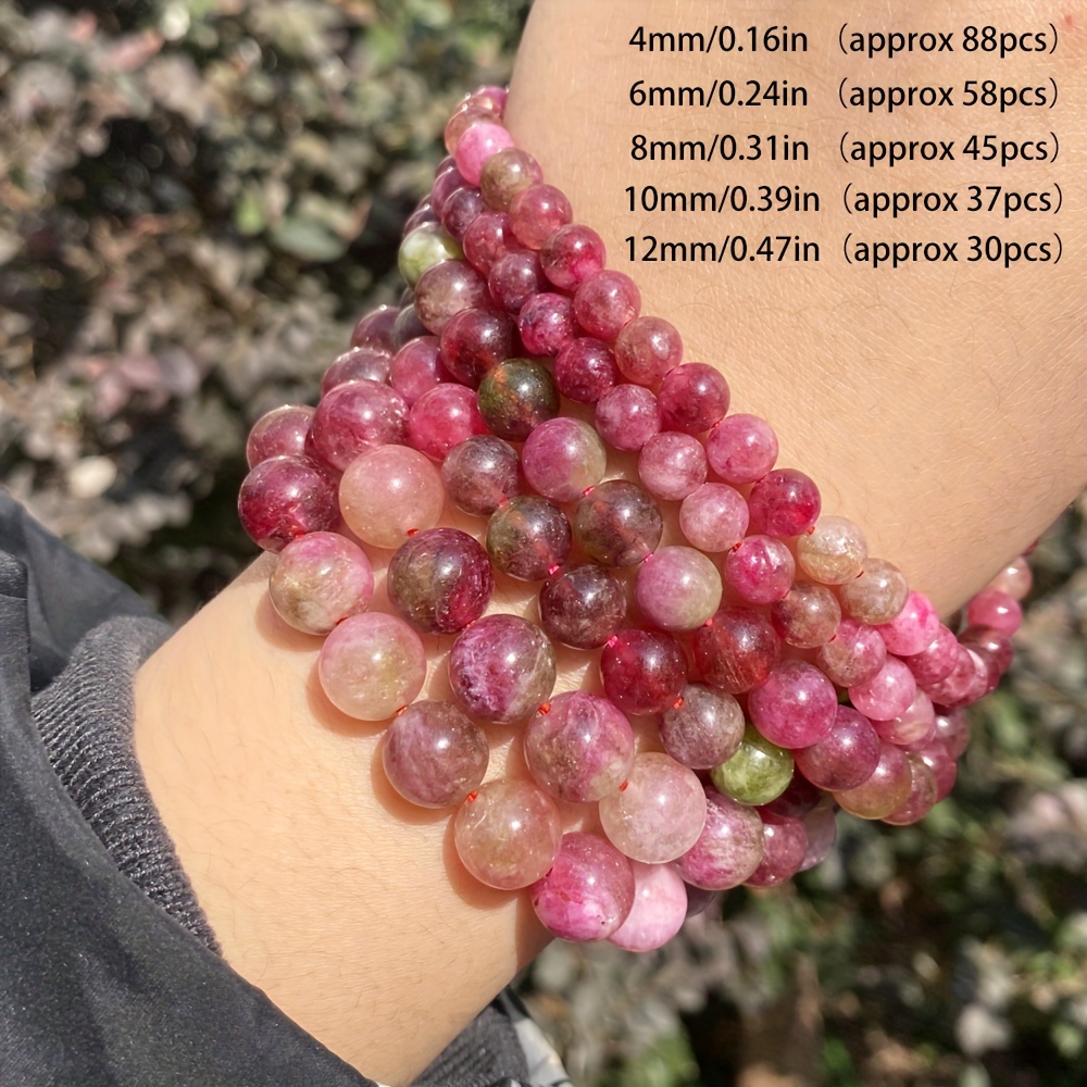 Pink Morgan Agates Stone Beads Natural Round Spacer Beads for