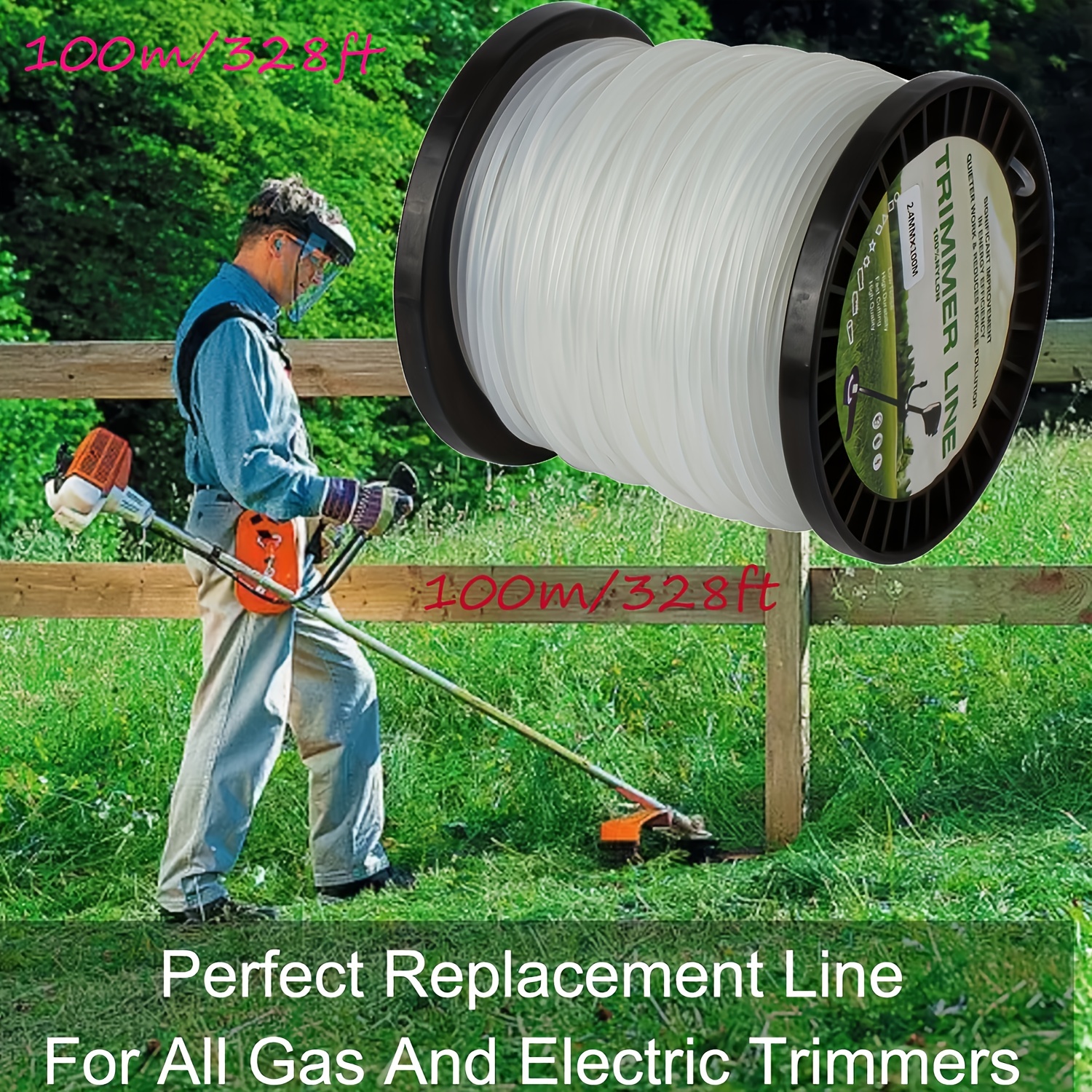 Nylon Grass Trimmer Rope Round Brush Cutter Trimmer Line - Temu