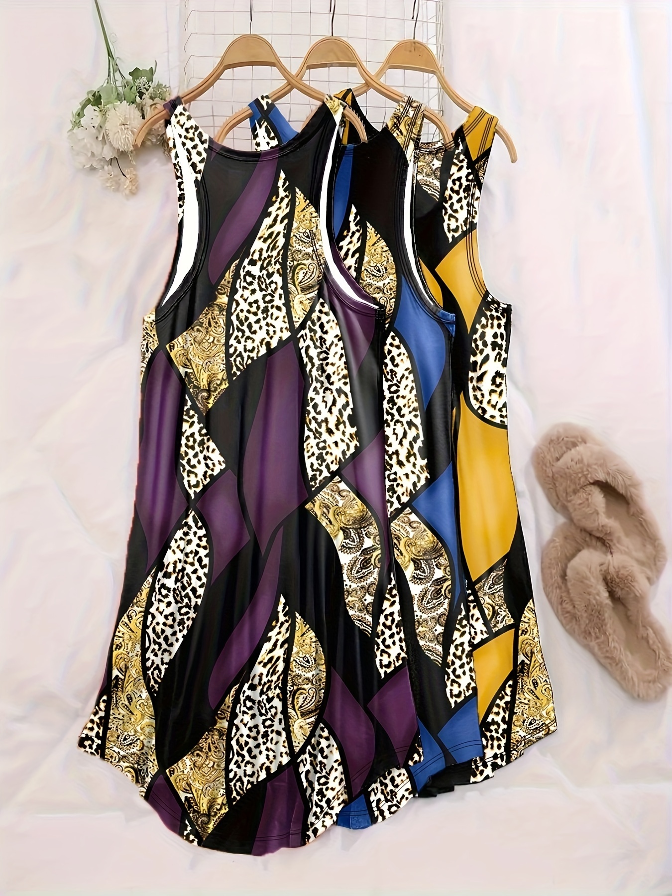 Plus Size Retro Outfits Set Women's Plus Leopard Paisley - Temu