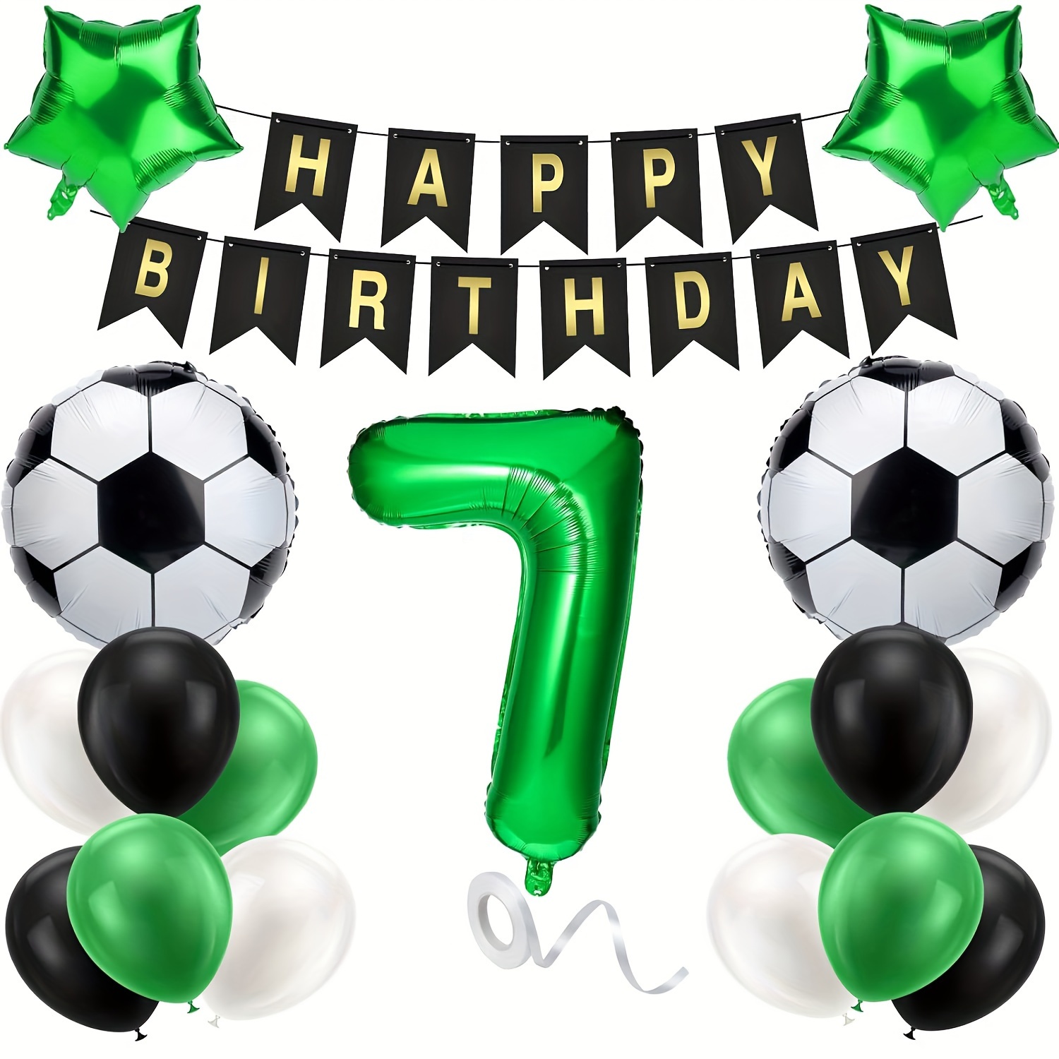 Kit de arco de globos para fiesta de fútbol, decoración de fiesta de globos  de fútbol, incluye globo de papel de aluminio de trofeo de campeonato de