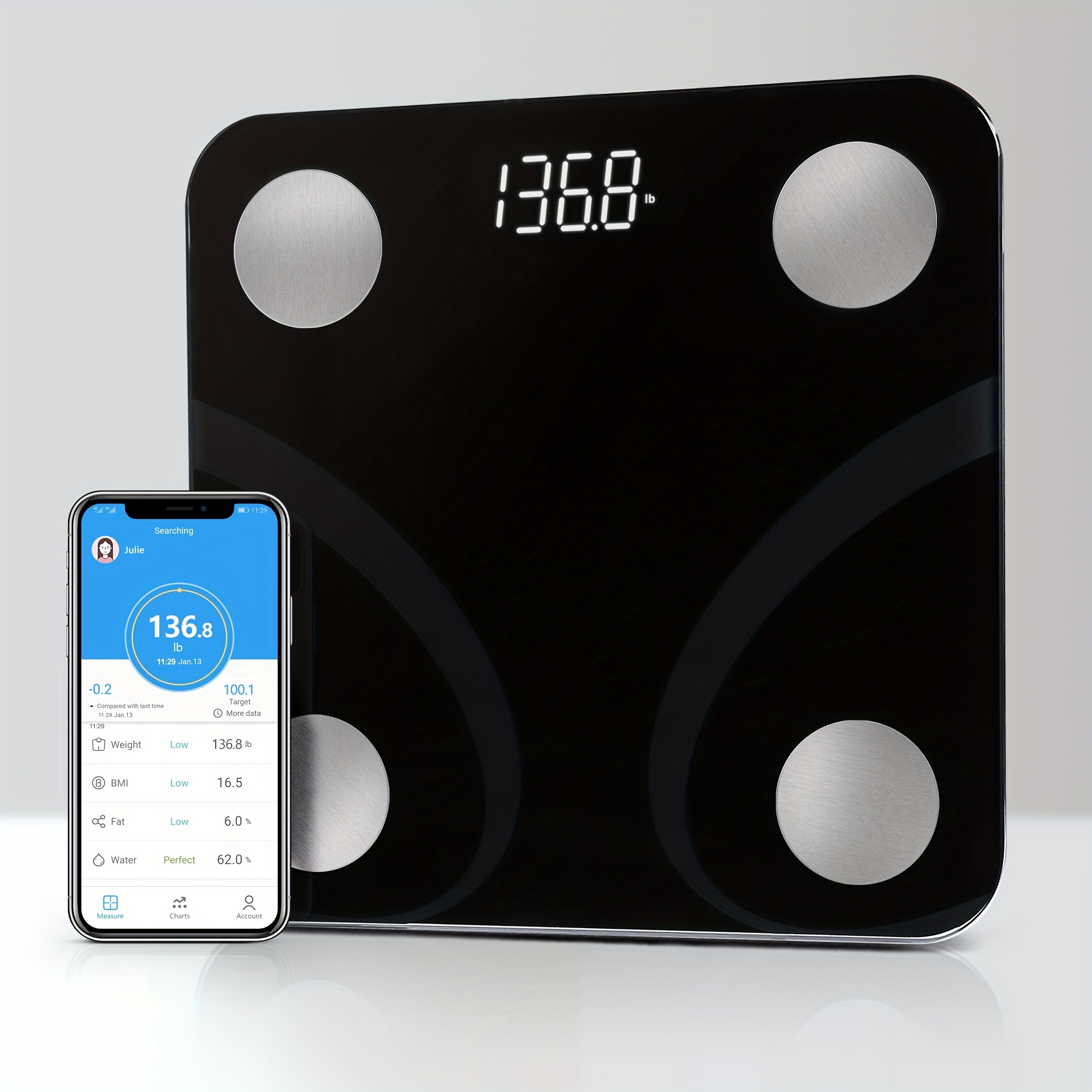 Etekcity Smart Scale for Body Weight, Digital Bathroom Weighing Machine Fat  Percentage BMI Muscle, Accurate Composition Analyzer People, Bluetooth