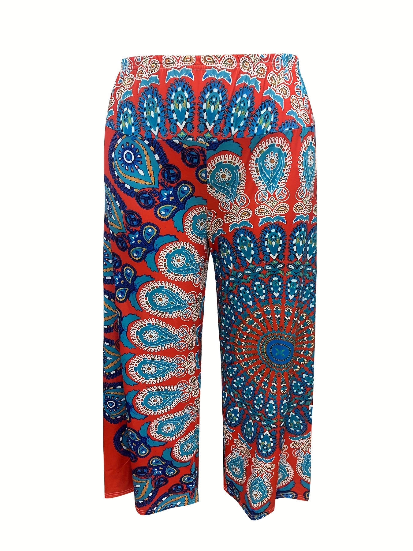 Grote maten boho broek dames plus tribal paisley print - Temu Belgium