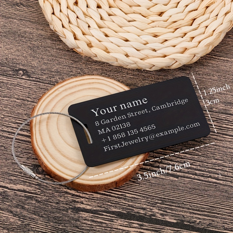 Customized Luggage Acrylic Tags With Rope For Travel, Casual Lightweight  Business Backpack Tags,suicase Tags,personalized Baggage Tag, Personalized  Engraved Tag - Temu Japan