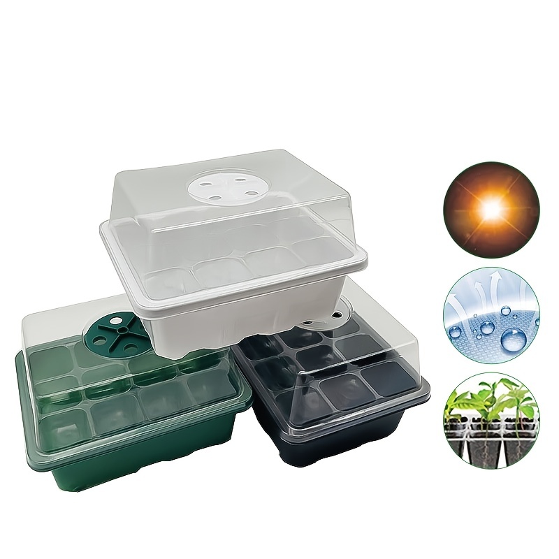 Hanaoyo Reusable Seed Starter Tray, 2 Pcs Seed Starter Kit with Flexible Pop-Out Cells (24 Cells in Total), Seedling Starter Trays for Seed Starter