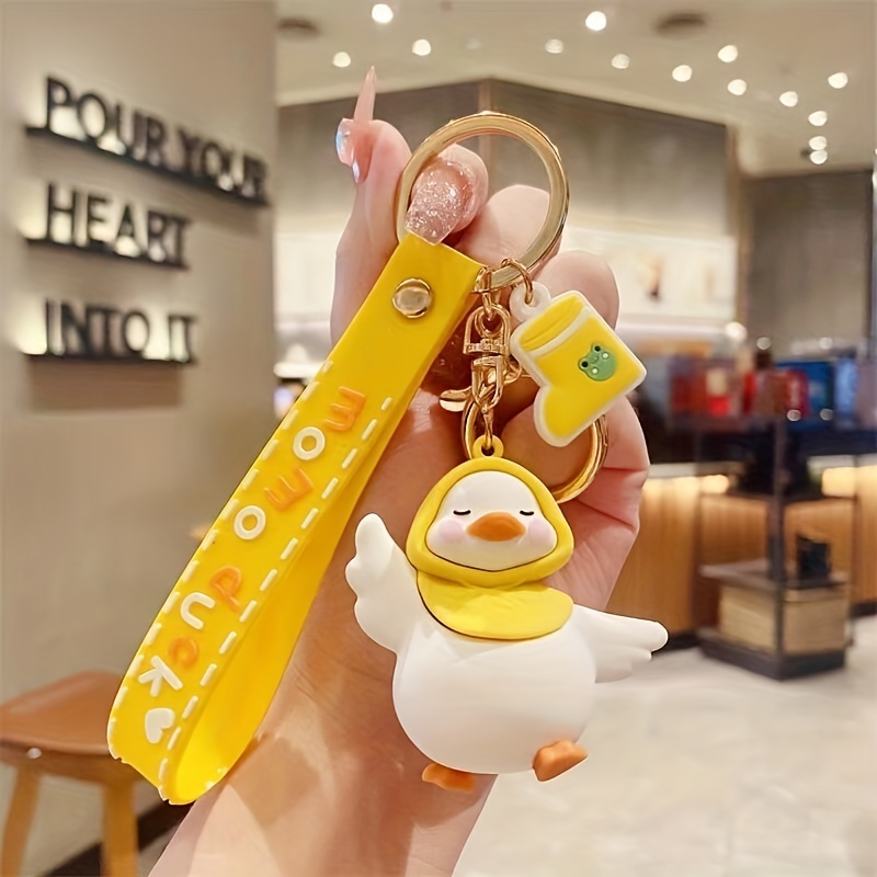 Exquisite Little Yellow Duck Cartoon Keychain Car Key Chain Car