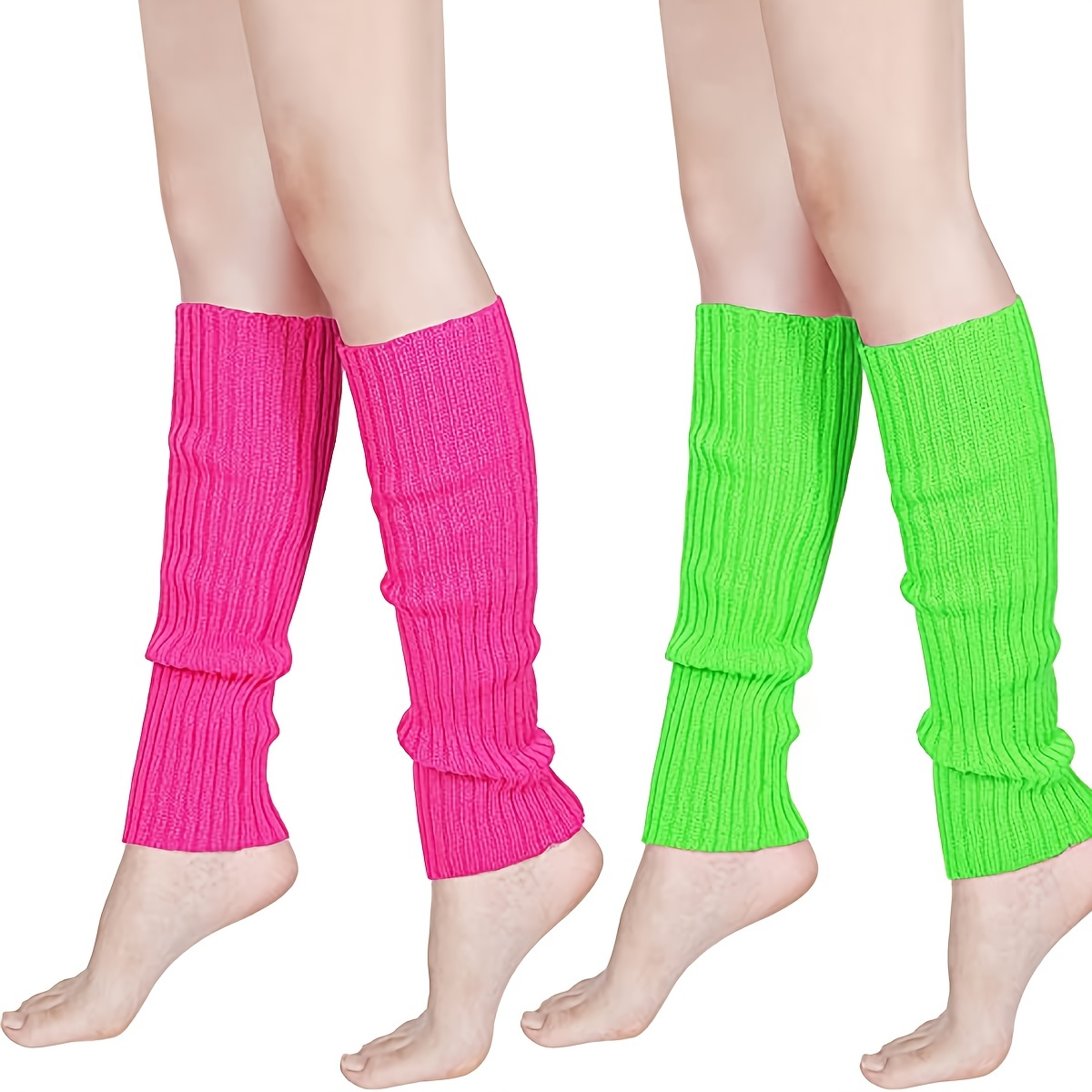 80s Women Neon Leg Warmers Knit Ribbed Leg Warmer Party - Temu Canada