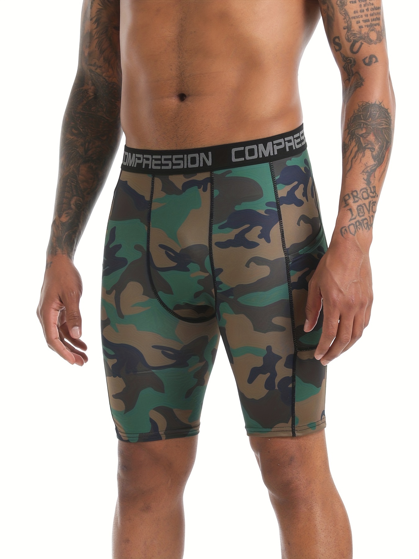 MEN'S LIGHTWEIGHT COMPRESSION SHORT SLEEVE | ARMY GREEN | NOBULL