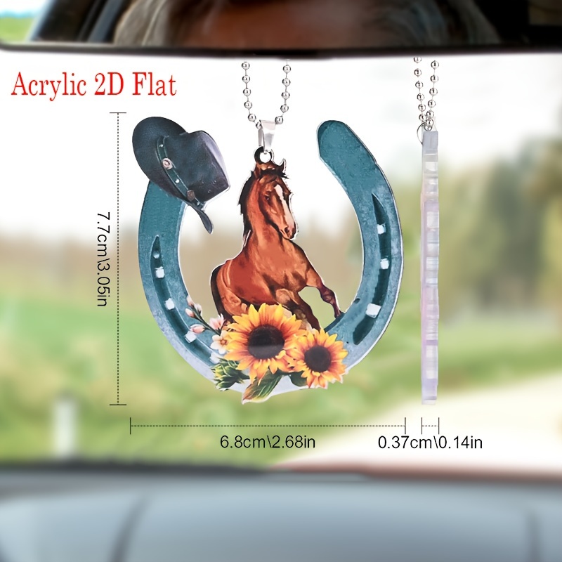 Pendentif De Voiture En Fer À Cheval, Décoration De Rétroviseur