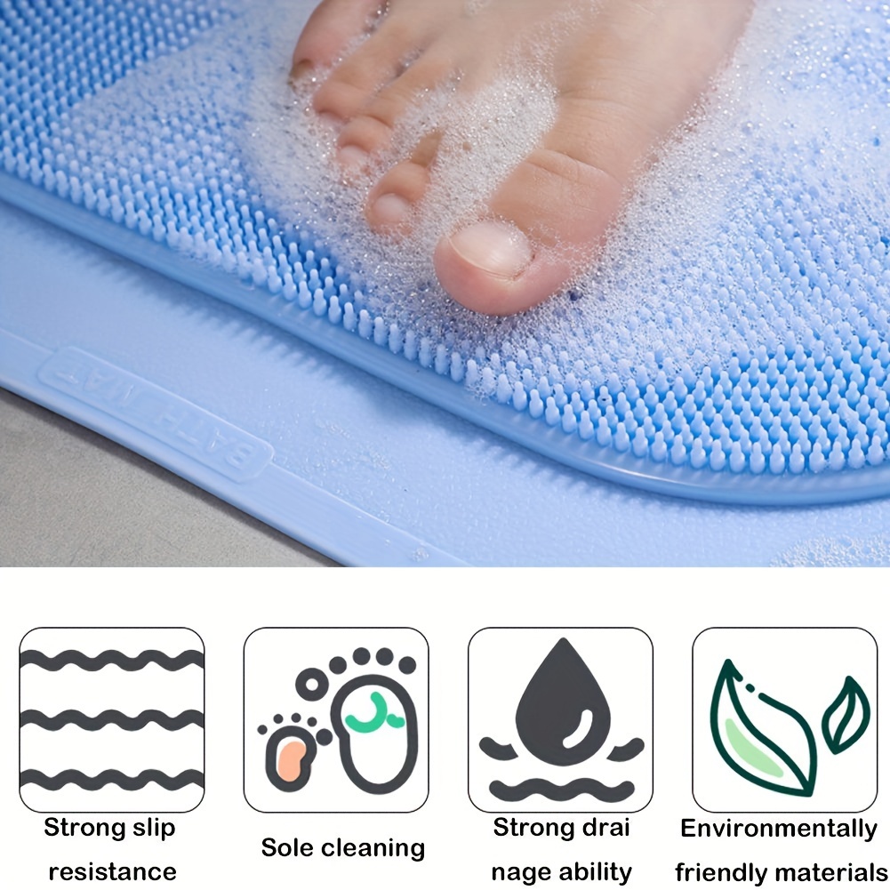 Tpe Bath Mat Safe Suction Massage Mat - Temu