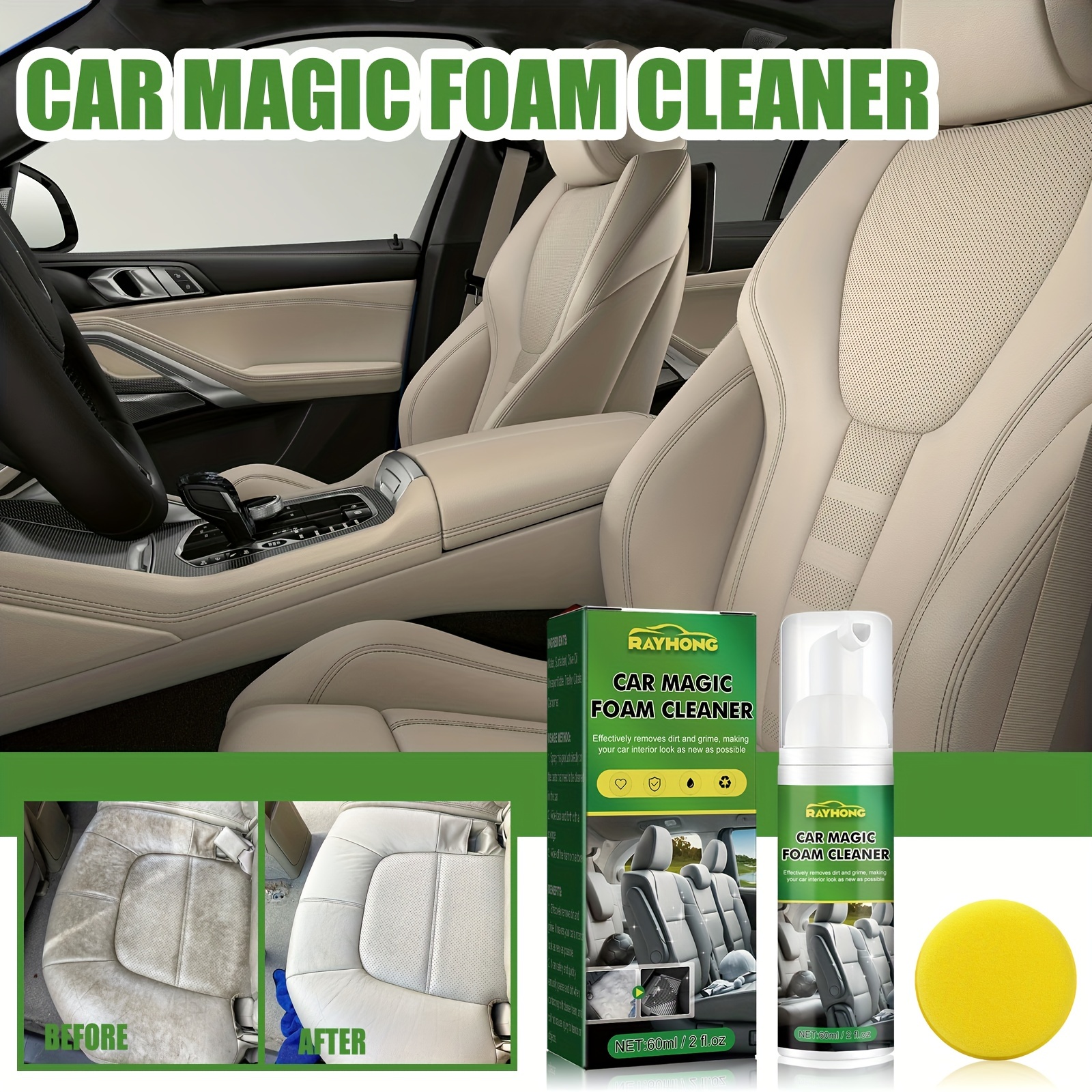 Car Carpet Cleaner Multifunctional Foam Cleaner Car Interior - Temu