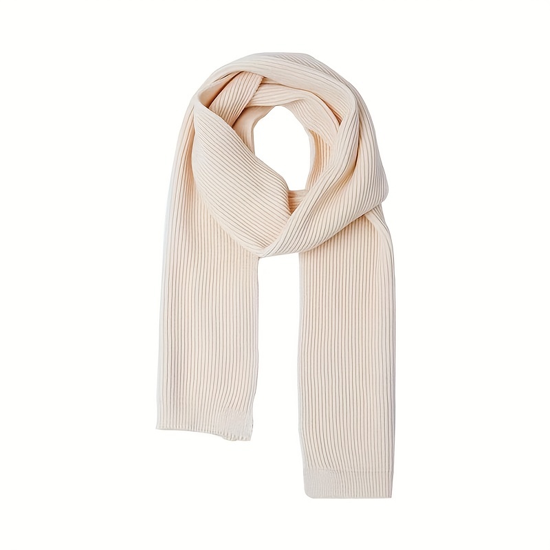 Plain White Men's Scarf