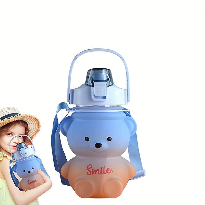 Bear Straw Bottle Cute Leakproof Water Bottle For Kids Toddler