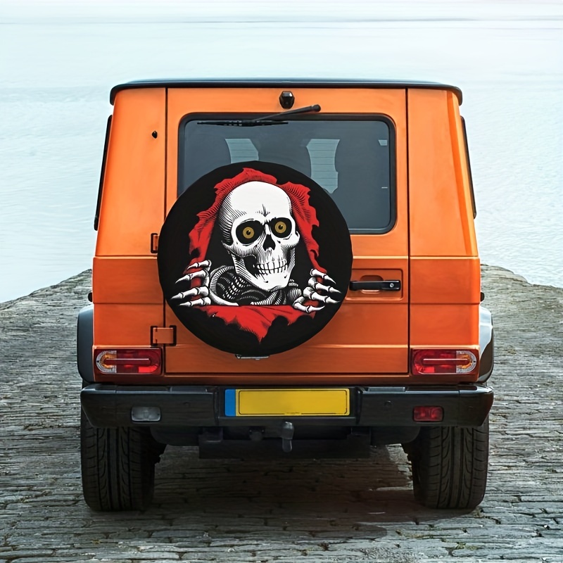 Skull Printed Spare Tire Cover, Dustproof And Waterproof, Suitable For  Trailers, Rvs, Suvs, Trucks, Gifts From Friends Temu
