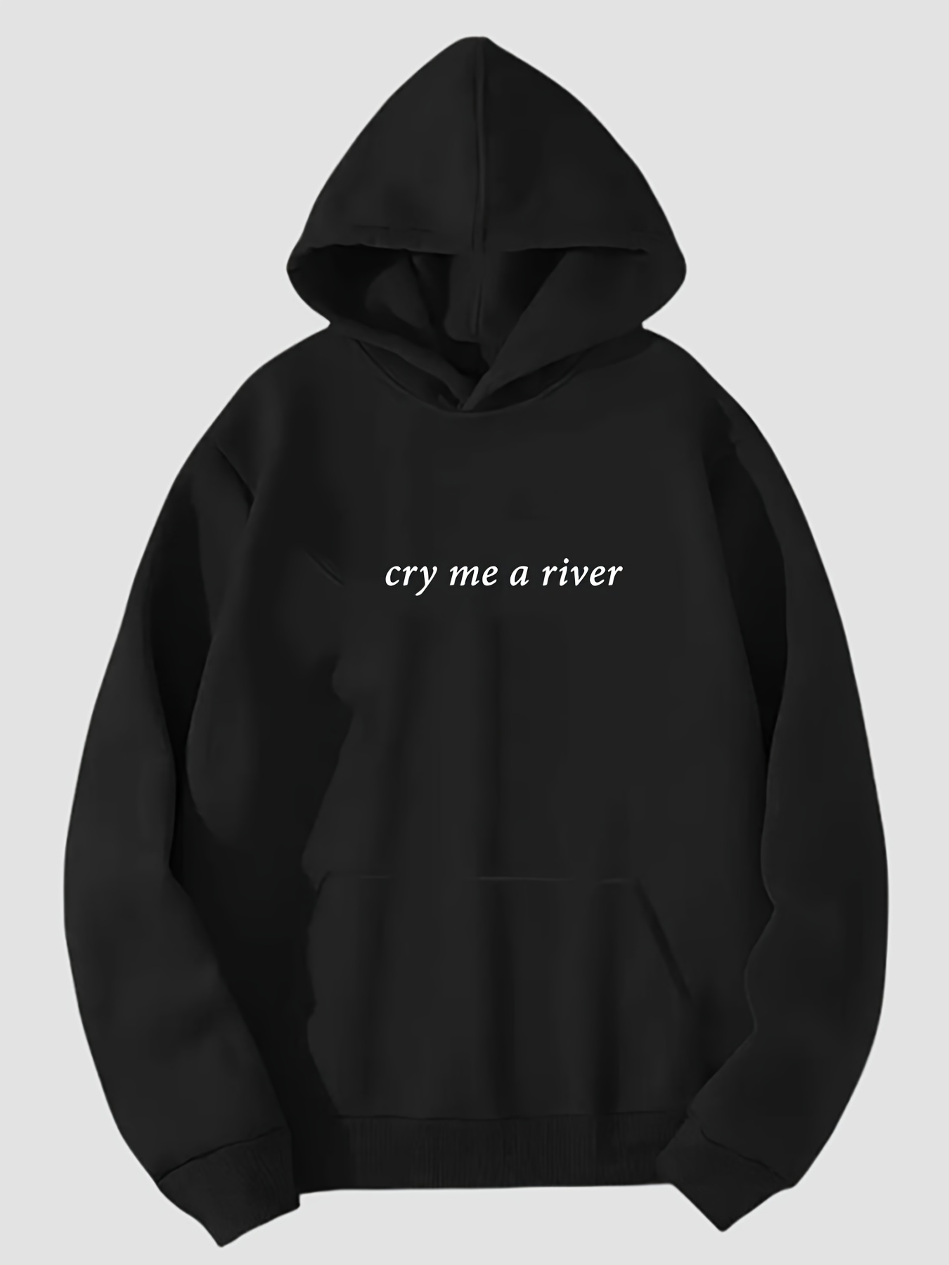 ''cry Me A River'' Print Hoodies For Men Graphic Hoodie With - Temu New ...