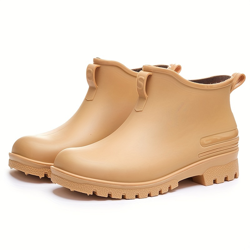 Women's Waterproof Medium Tube Rain Boots Solid Non slip Outdoor Rain Boots