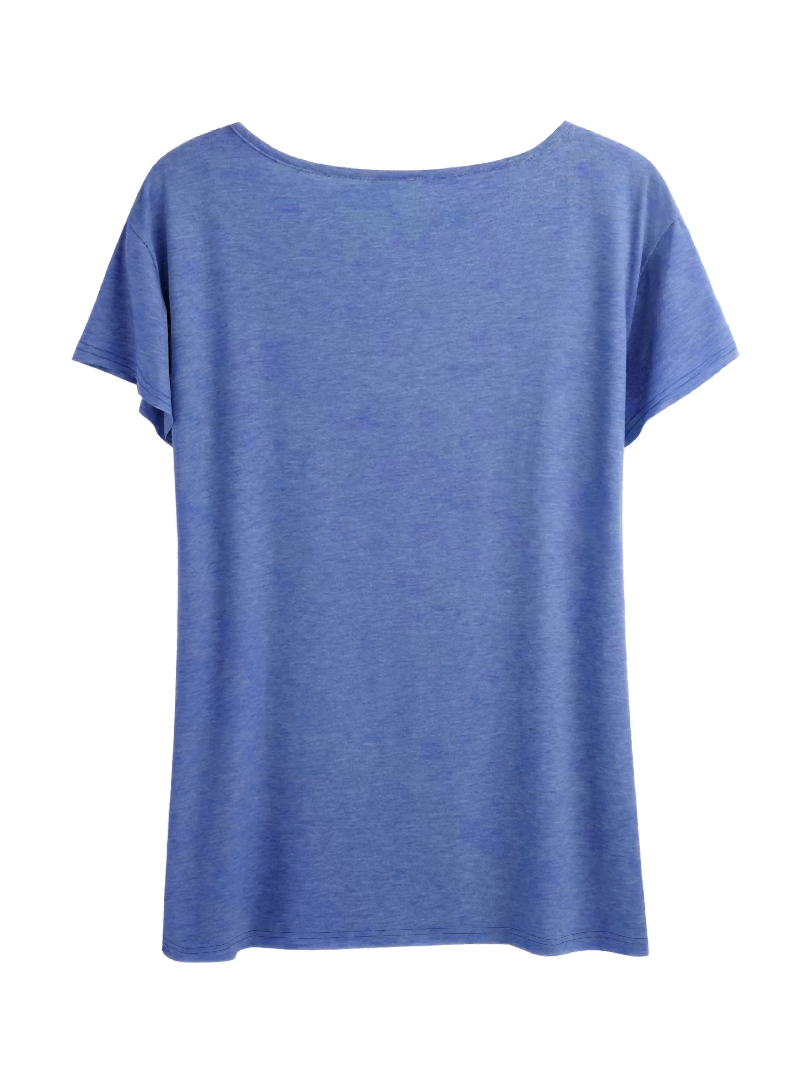 Esmara Women's T-Shirt L Blue Cotton with Other