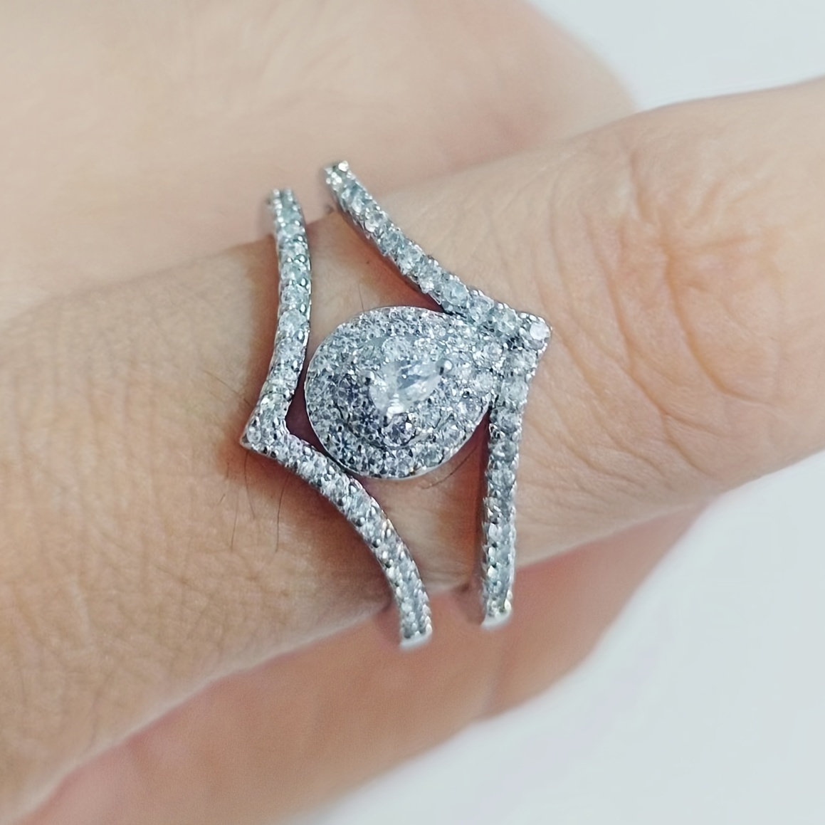 Copper Zircon Ring Set