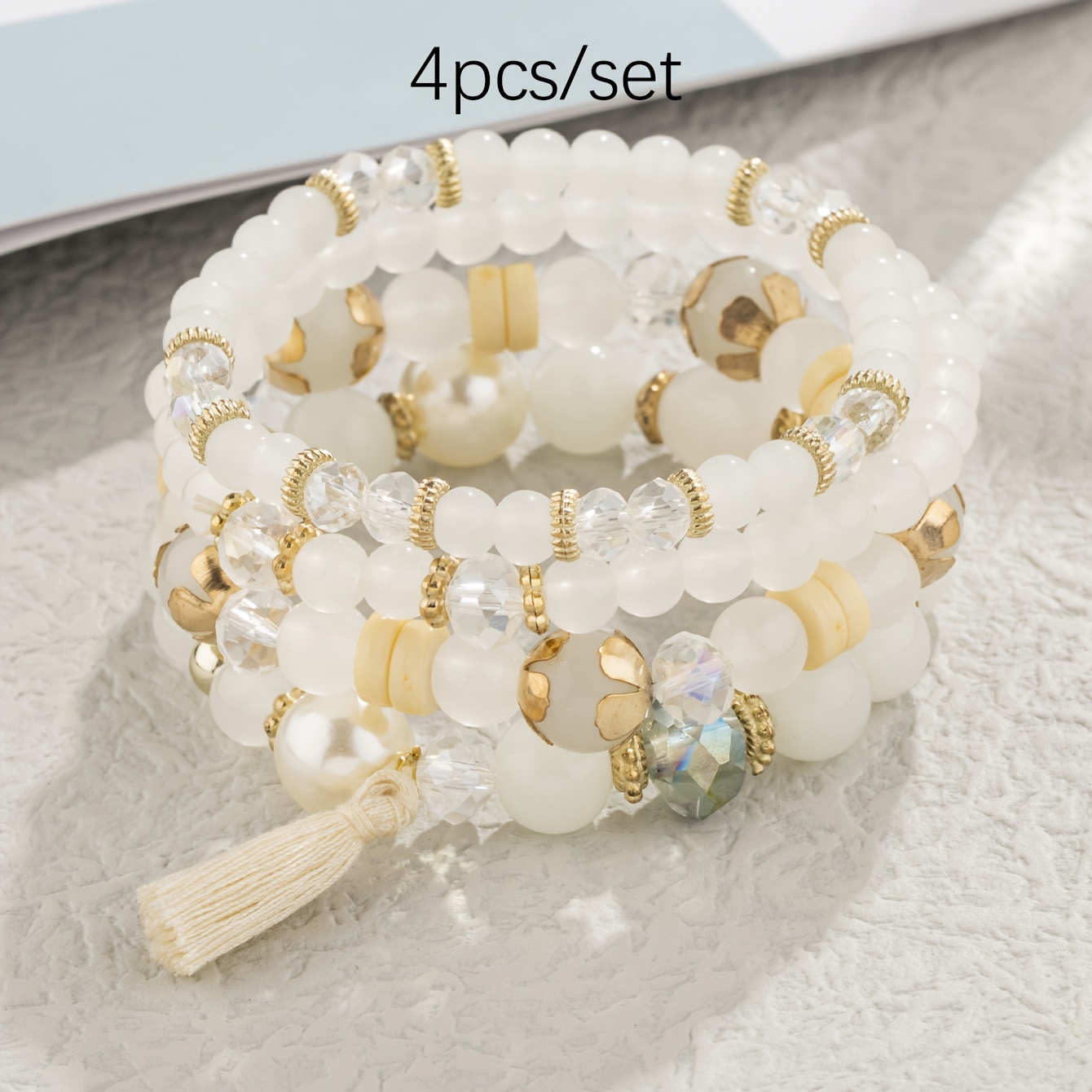 Fashionable Bohemian Beaded Bracelet Kit Multilayer - Temu