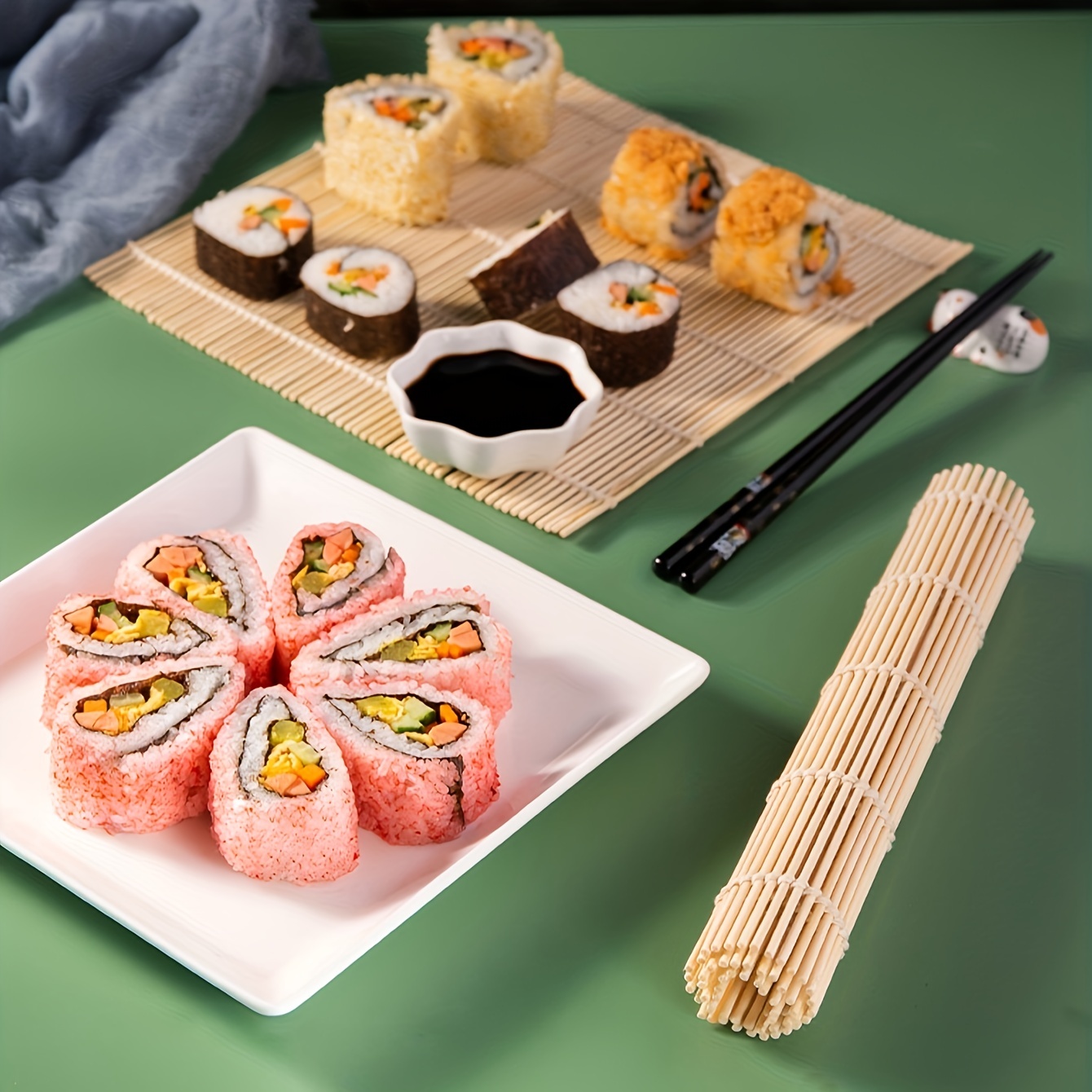 Japanese Bamboo Rolling Mat for Nori Rolls, Wraps and Sushi
