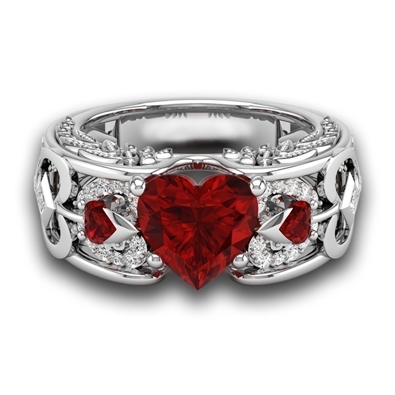 Heart Shaped Couple Ring For Engagement