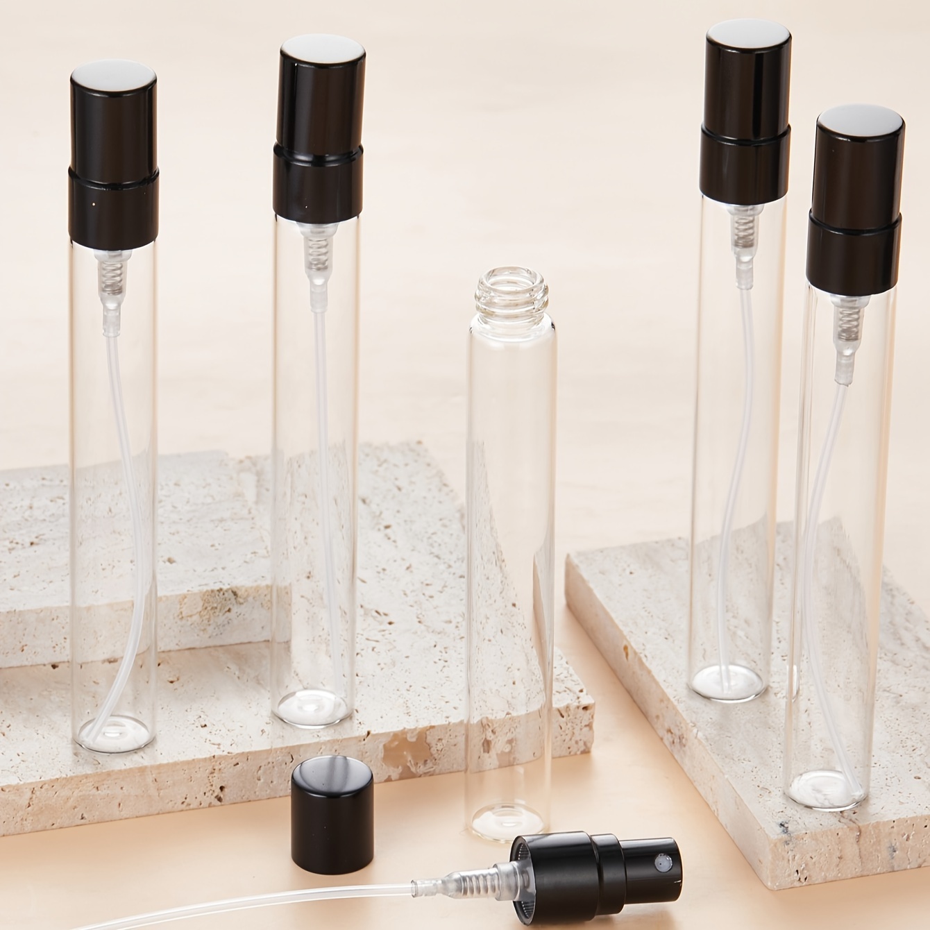 5pcs Perfume Spray Bottle Glass Reusable Refillable Empty Perfume  Bottle Travel Bottle Portable Atomizer Container