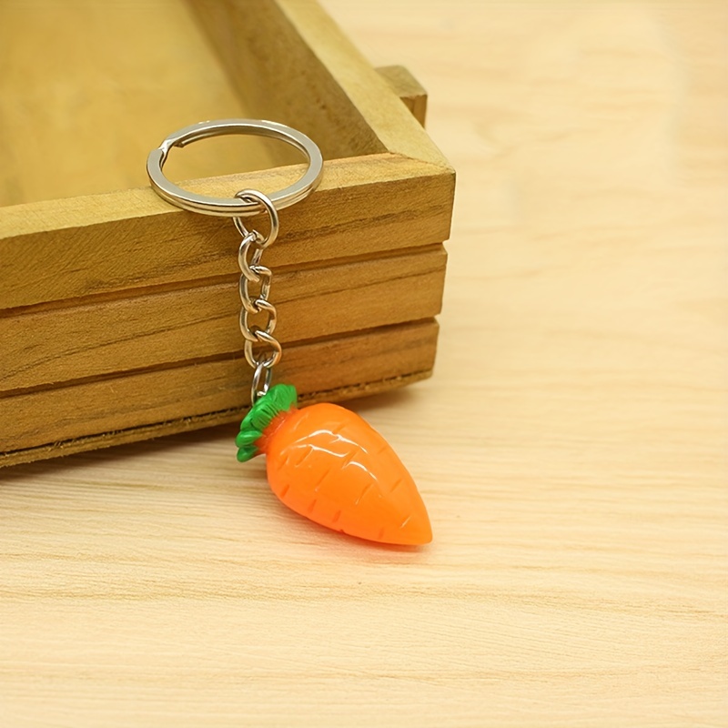 Vegetable Keychain Simulation Carrot Corn Tomato Pumpkin Eggplant Gift