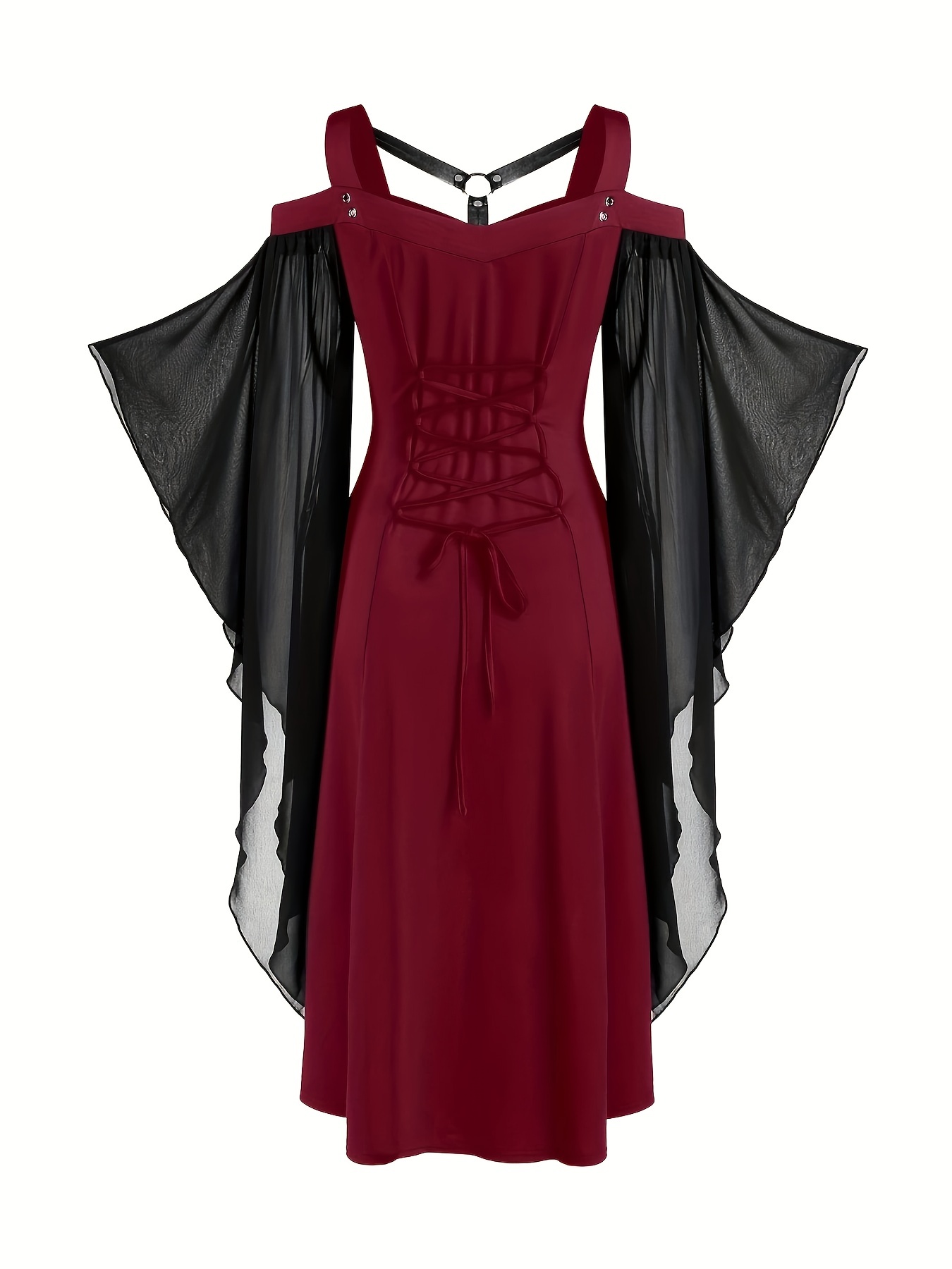 Gothic Clothing Womens Batwing Sleeve Dresses Halloween Costume