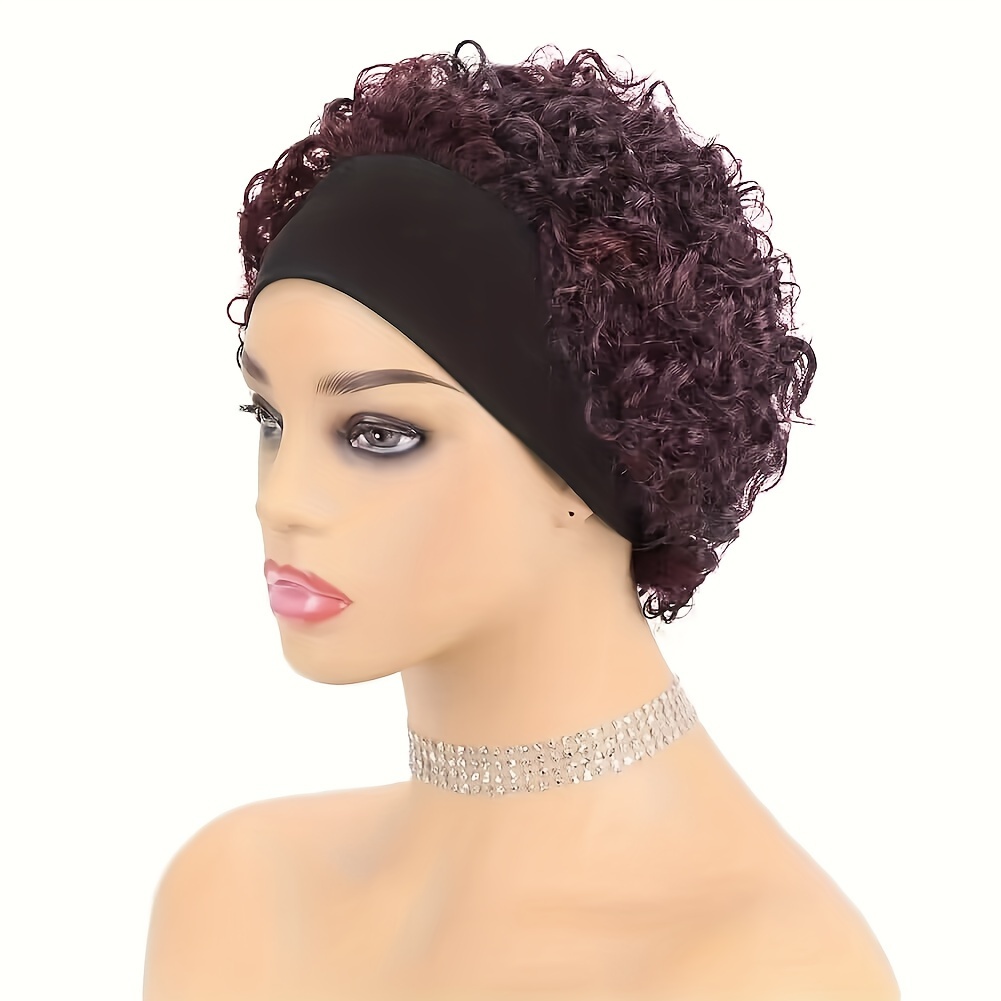 Afro Headband Wigs Women Wig Turban Headwrap Wig Temu