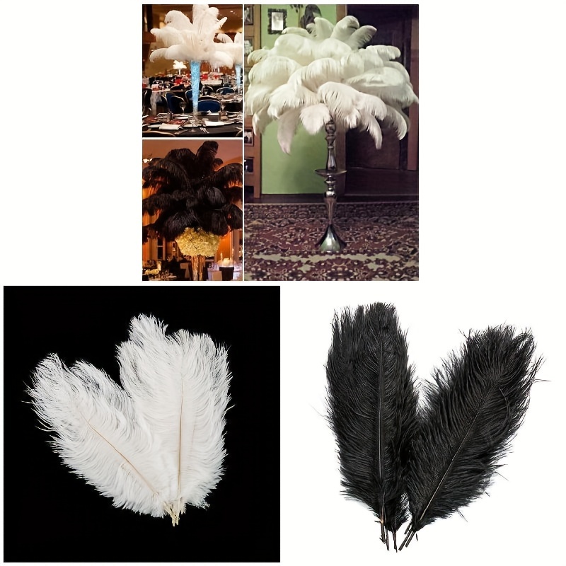 10PcsWhite Ostrich Feathers Wedding Centerpieces For Tables