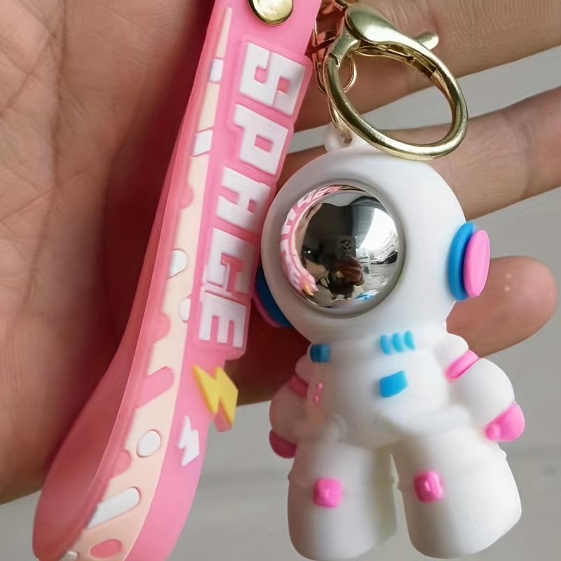 Cute Bear & Astronaut Charm Keychain - Add A Touch Of Fun To Your Bag Or  Car! - Temu