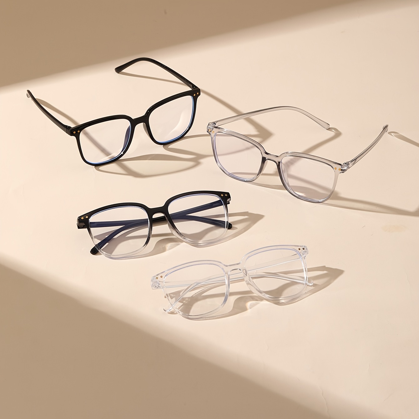 Gafas de moda con lentes transparentes para hombre y mujer, anteojos  decorativos cuadrados bonitos para fotomatón, 2 uds. - Temu