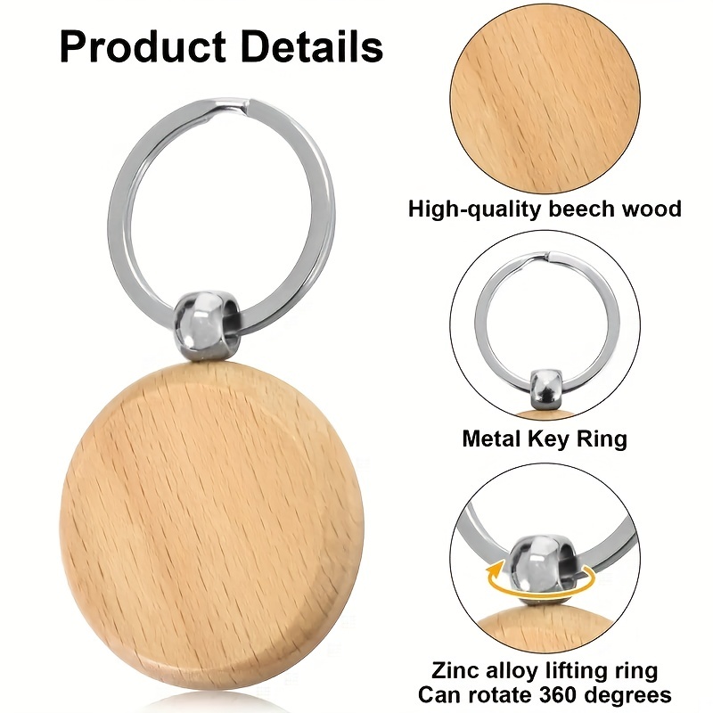 Wooden Keychain Blanks DIY Wood Keychain Wood Keychain Key Ring