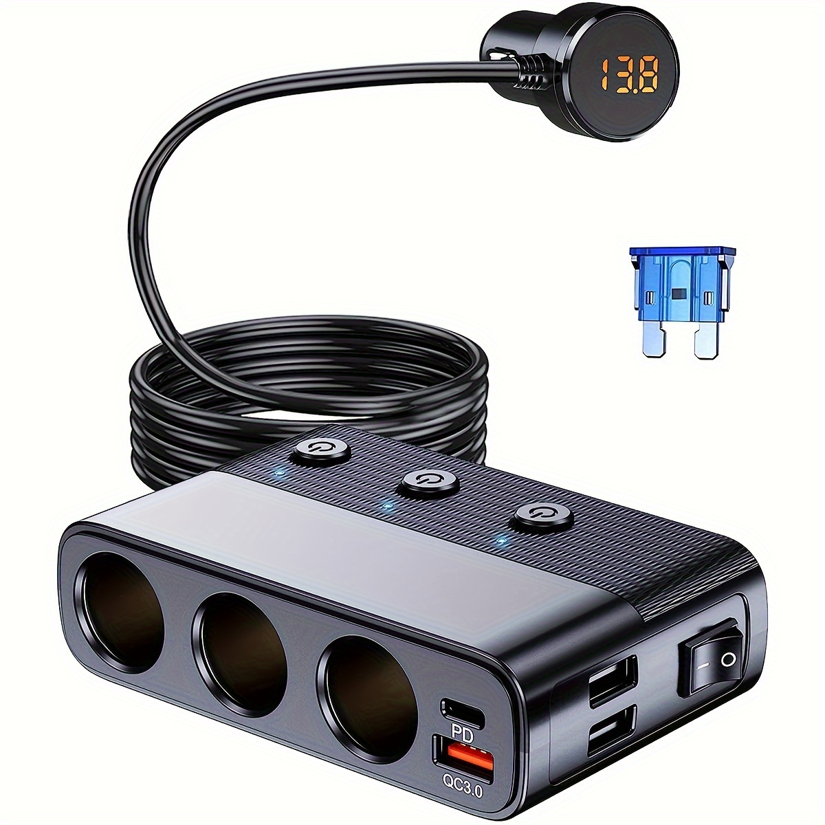 Cigarette Lighter And Usb Socket - Temu